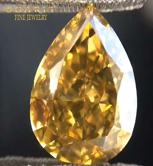 SGARIT High Quality Certified 5ct VVS2 FDBGY natural pear-shaped diamond loose for custom jewelry